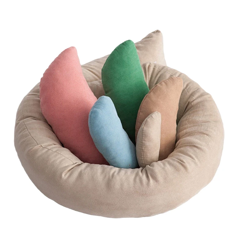 6PCS/Set Newborn Photography Props Baby Photo Pillows Studio Modeling Auxiliary Moon Crescent Pillows Photo Shooting Accessories