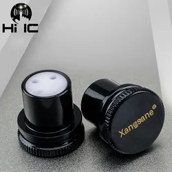 2pcs Protective Cover Pure Brass Covers Dust Cap Shielded Anti-oxidation for Noise Stopper XLR Plug Female/Male Socket Connector