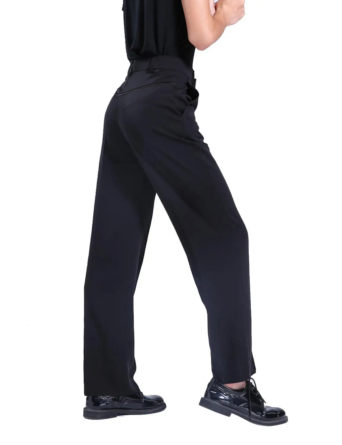 Men Latin Pants Boys Dance Pants Maie Dance Practice Wear Latin Modern Ballroom Performance Dance Pants
