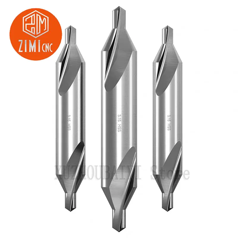 2-5 pièces HSS haute vitesse en acier spirale rainure centre jeu de bits pour tour 60 degrés angle 3/4/5mm