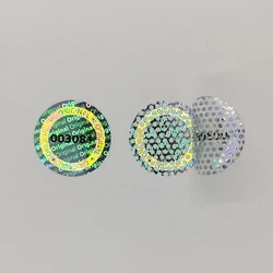 Hologram Tamper Proof Stickers , Sealing Warranty Void Original Security Labels , Unique Serial Number, 1000pcs 20mm Round