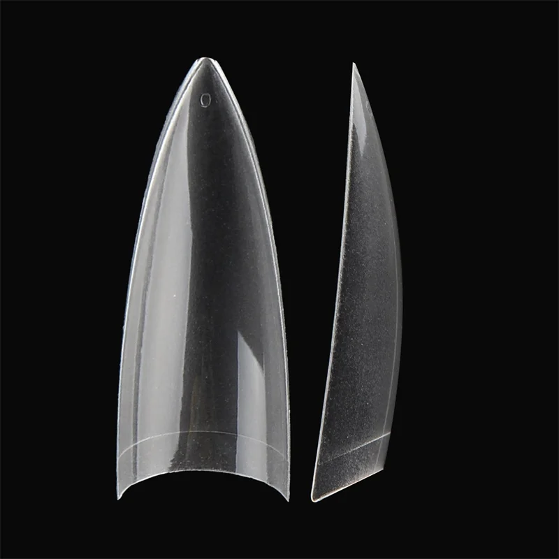 

Nadeco Sculpted Stiletto Fake Nail Tips Half Cover Acrylic Material Matte Inside With Well Part Fingernail Art 500pcs