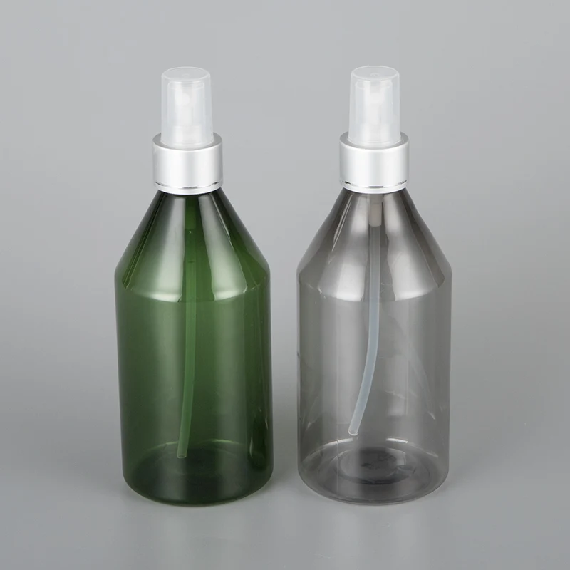 300ml X 20 Spray Empty Bottles For The Perfume,PET Green Gray White Bottle With Sprayer Pump Anodized aluminum Spray Pump Bottle