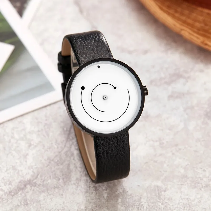Gorben Black Quartz Watch Soft Leather Wrist Watch Wristwatch Fashion Clock Classic Quartz Watch for Women With Box For Option