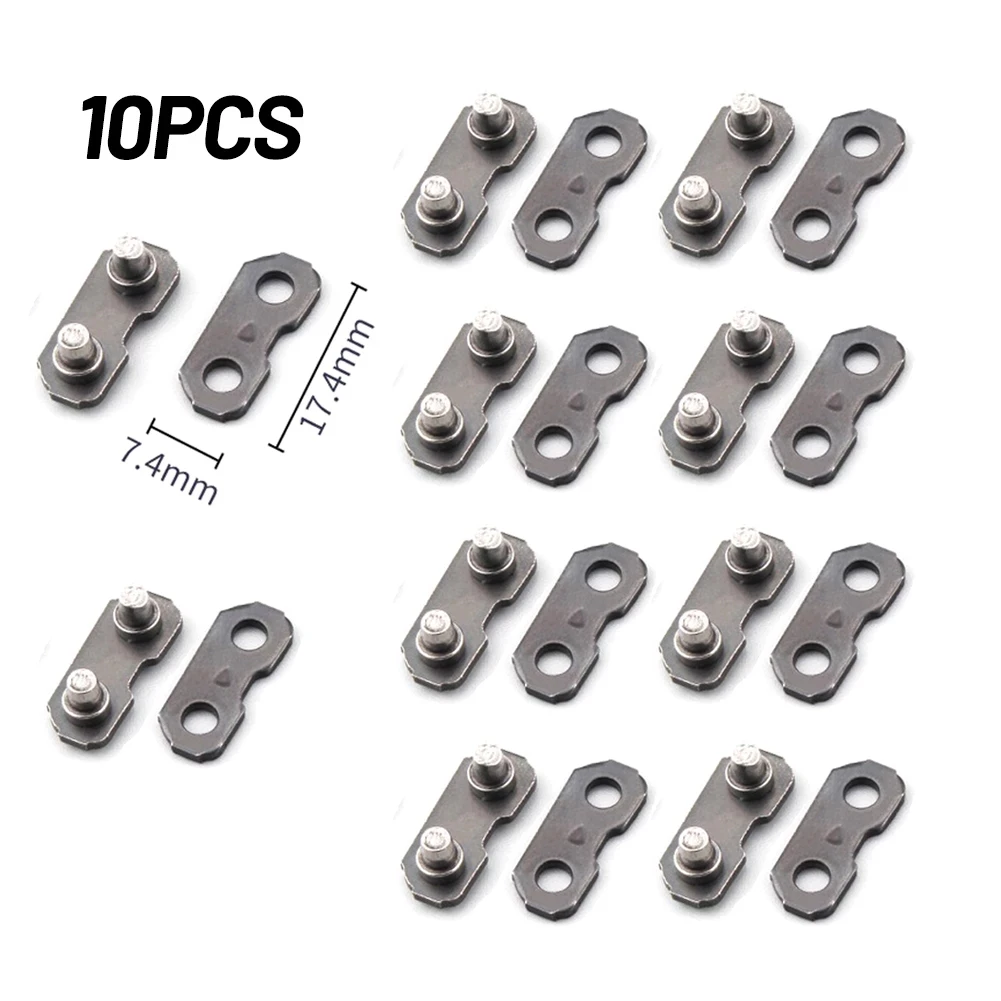 10pcs Steel Chainsaw Chain Joints Repair Kits For 325/large/small 8/404 chain  Accessories For Garden Woodworking