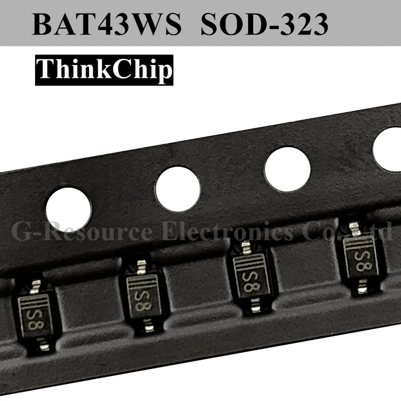 (100pcs) BAT43WS SOD-323 0805 SMD Schottky Diode BAT43 SOD323 (Marking S8)