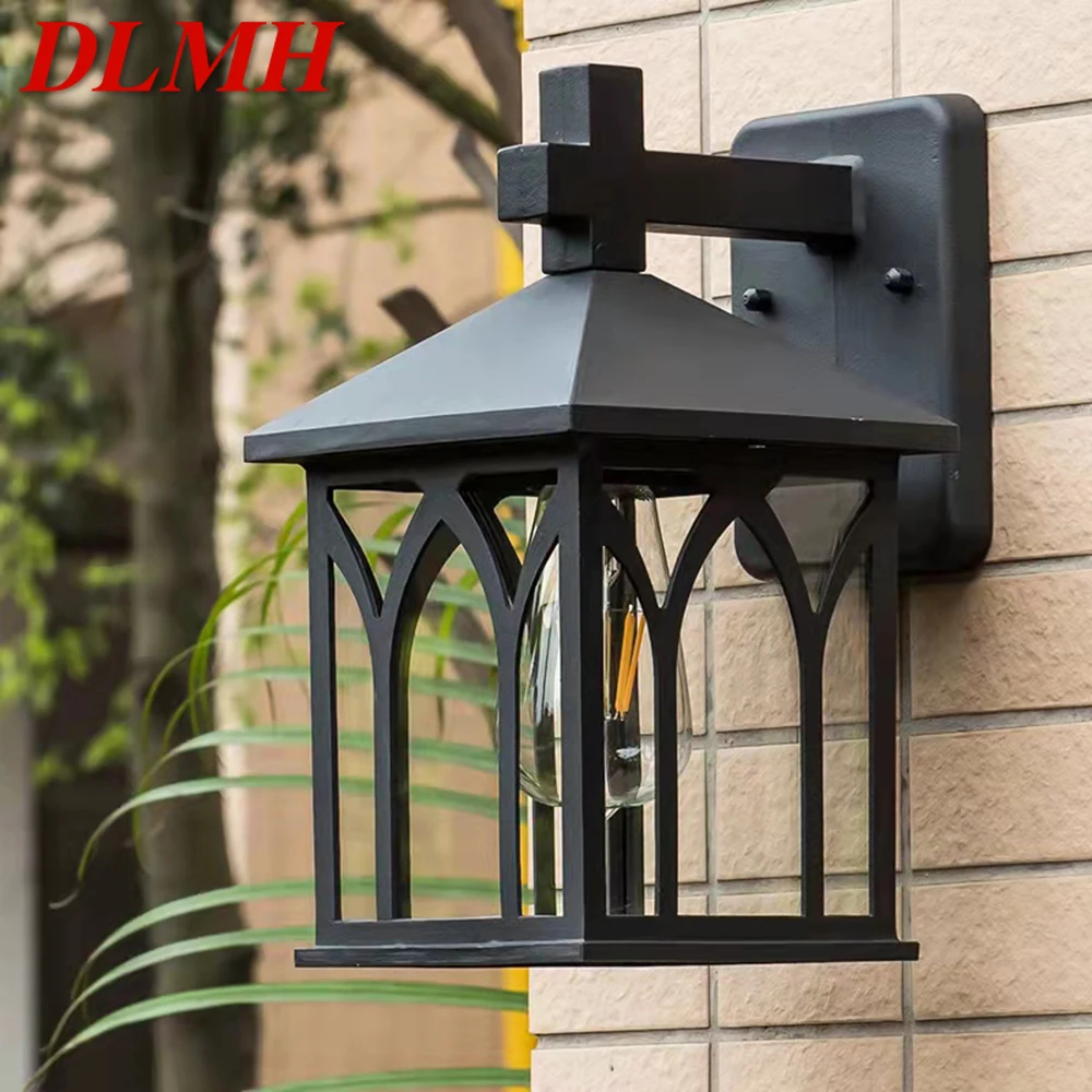 

DLMH Outdoor Black Light LED Retro Wall Sconces Lamps Classical Waterproof for Home Balcony Decoration