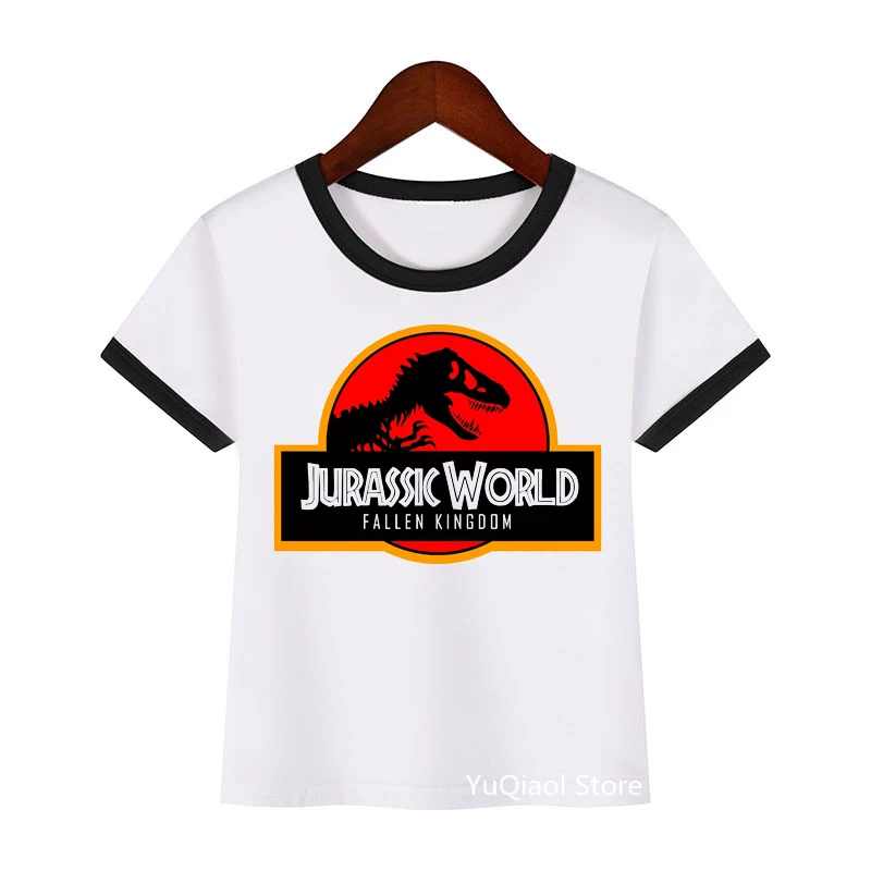 Crianças do vintage t camisa jurássico mundo/parque tshirt bebê meninos t-shirts verão crianças adolescentes dinossauro amante presente de aniversário roupas