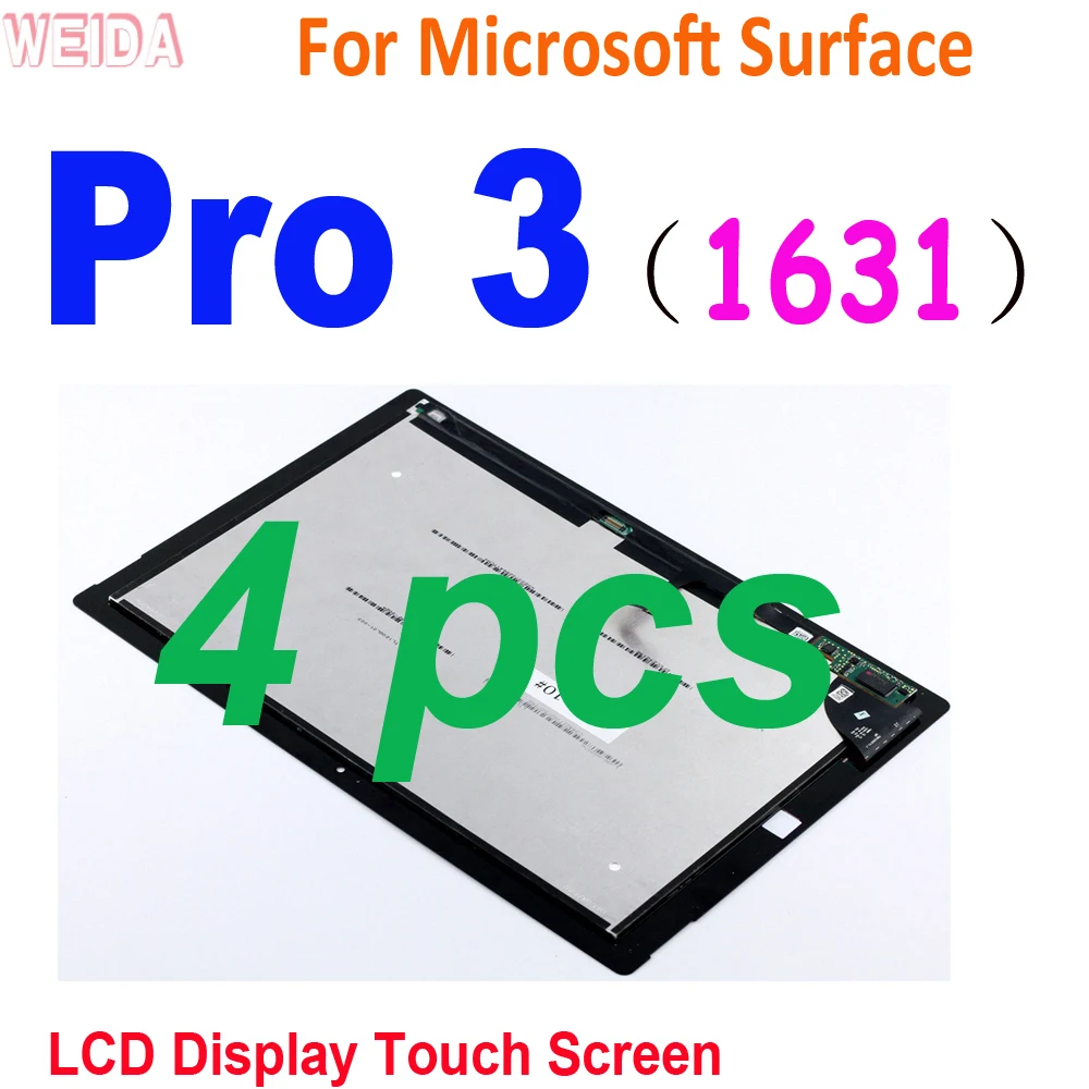 

4PCS LCD For Microsoft Surface Pro 3 Pro3 1631 LCD TOM12H20 V1.1 LTL120QL01 003 LCD Display Touch Screen Digitizer Assembly