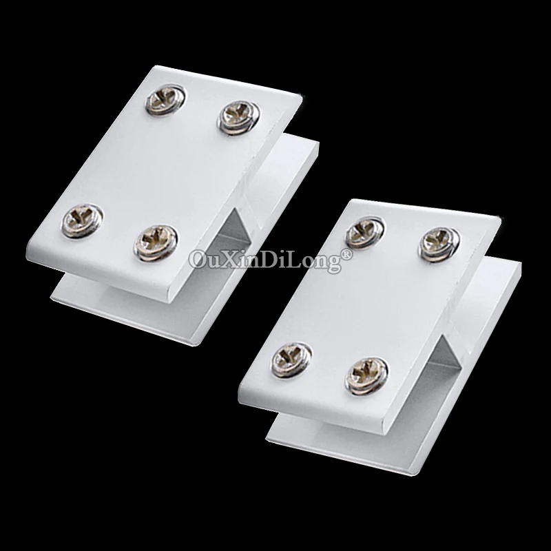 

New 10PCS Aluminum Alloy Glass Clamps Board Frame Glass Shelves Connectors Support Brackets No Drilling for 2~20mm Thickness