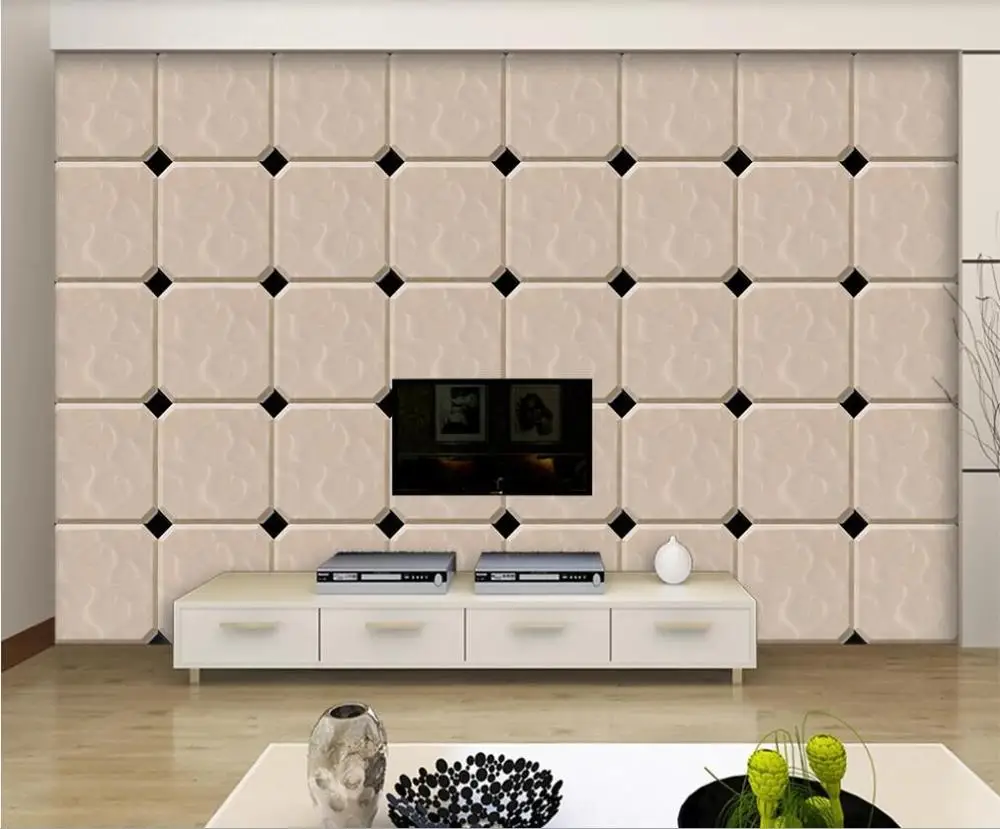 XUE SU Wall covering custom wallpaper simple personality abstract geometric square TV wall high-grade waterproof material