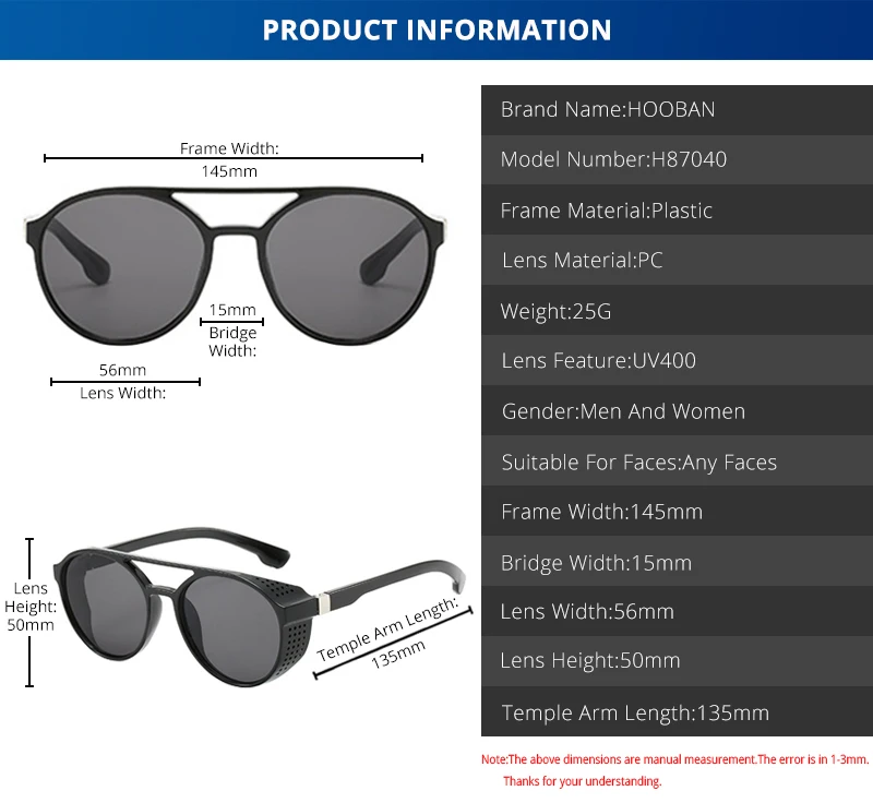 Klassische Steampunk Sonnenbrille Männer Mode Runde Brille Für Männliche Vintage Marke Designer Brillen Shades Outdoor UV400 – Detail 6