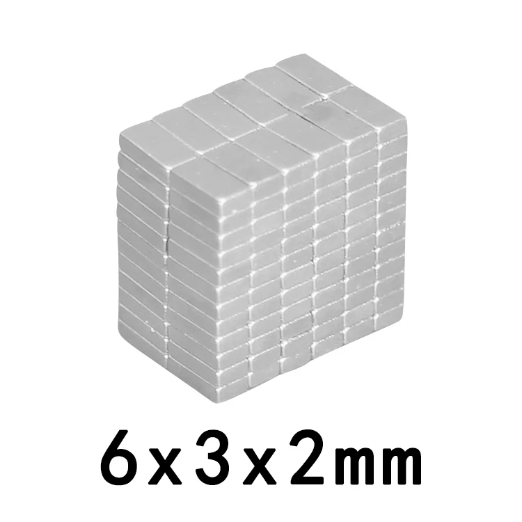 

6x3x2 mm Search Minor Quadrate Magnet 6mm*3mm Bulk Small Square Magnets 6x3x2mm Neodymium Magnet Strong 6*3*2 mm