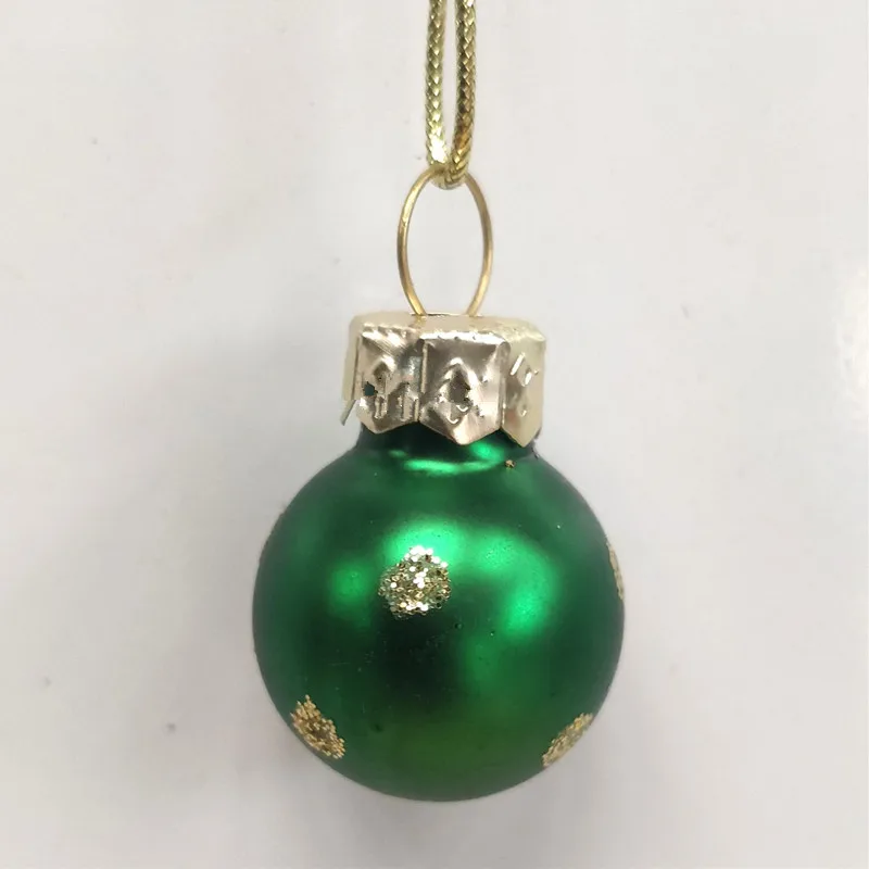 100pcs/pack Diameter=2cm Green Series Mini Size Glass Ball Christmas Day Globe Pendant School Window Wedding Home Decoration