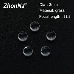 Diameter 3mm Aspheric Glass Focusing Lens Focal Length F1.8 Laser Module Focusing Lens Collimating Lens Sheet 2mm Thickness