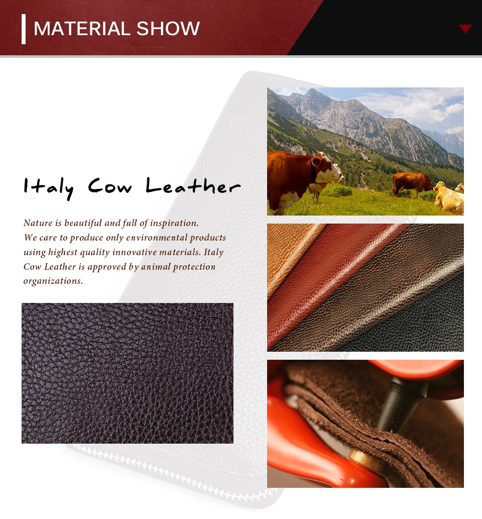 HUMERPAUL Echtes Leder Geldbörse RFID-blockierende Clutch-Tasche, Geldbörse, Kartenhalter, Münzgeldbörse, Reißverschluss, männlich, lang, Schwarz/Kaffee-Geldbörse – Detail 10