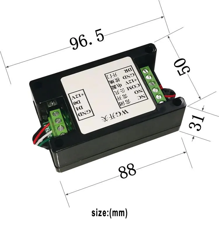 Wiegand Signal To Switch WG Relay Transfer Module Dry Contact Switch Suit For RFID Reader / Finger/Face Device Output Wg Format