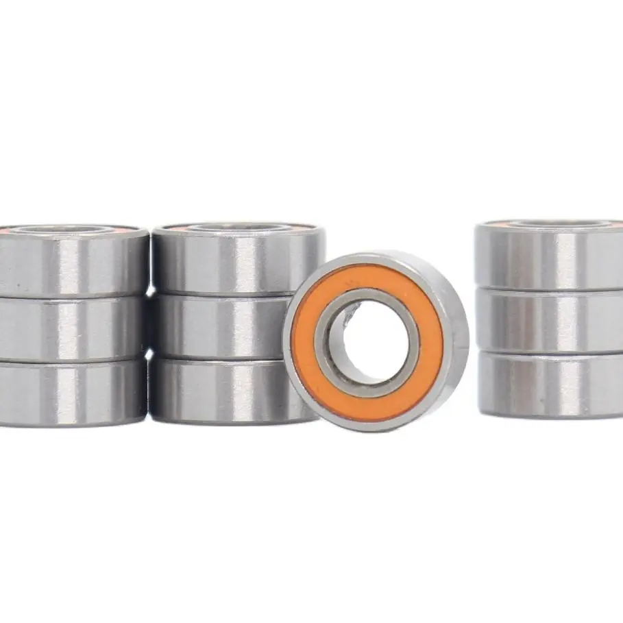 

MR115RS Bearing ABEC-3 10PCS 5X11X4 mm Miniature MR115-2RS Ball Bearings Orange Sealed MR115 2RS Bearing