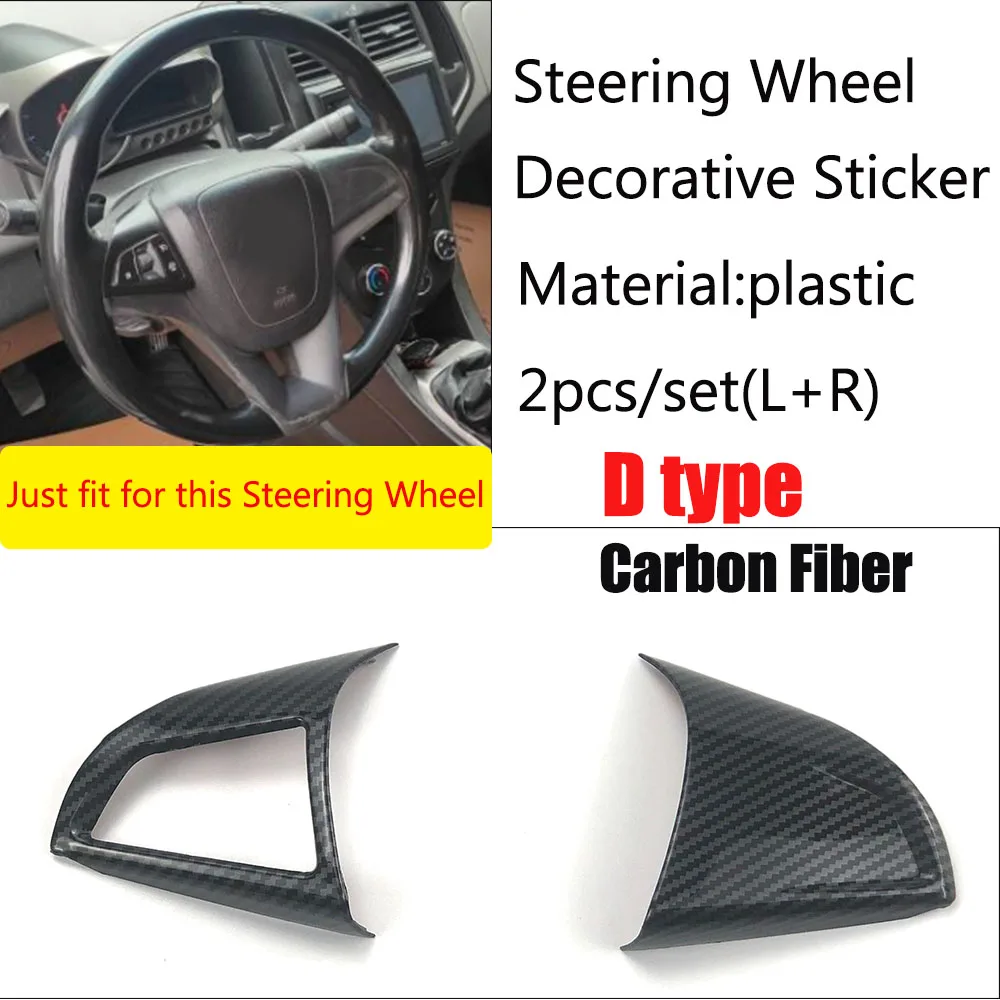 Car Accessories Interior Steering Wheel Trim Decorator trim Sticker for Chevrolet Orlando Cruze Trax Aveo Sonic Onix Cobalt