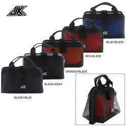 JK Portable Waterproof Storage Bag Fixture Bag Iron Plate Lead Leather Fishing Storage Protective Cover Fishing Equipmen
