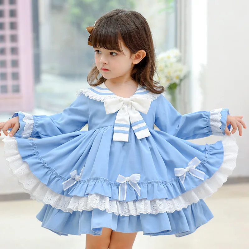 Children  Clothes Girls Lolita DressSpanish Ball Gowns Baby Girl Birthday Baptism Party Dresses Toddle Vintage Princess Vestidos