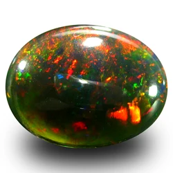 1.25Ct 7x9 MM AAA Natural Multi Color Play Ethiopian Opal Smooth Oval