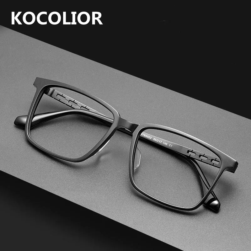 

Titanium Alloy Men Business Glasses Frame Sheet Glasses Frame Myopia Glasses Square Frame Retro Optical Prescription Glasses