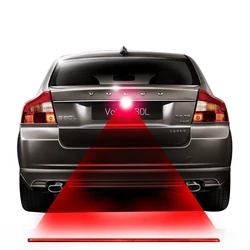 1 Pcs Red Line Anti Collision Rear-end Laser Tail Fog Light Car Brake Parking Lamp Rearing Warning Light Auto Styling