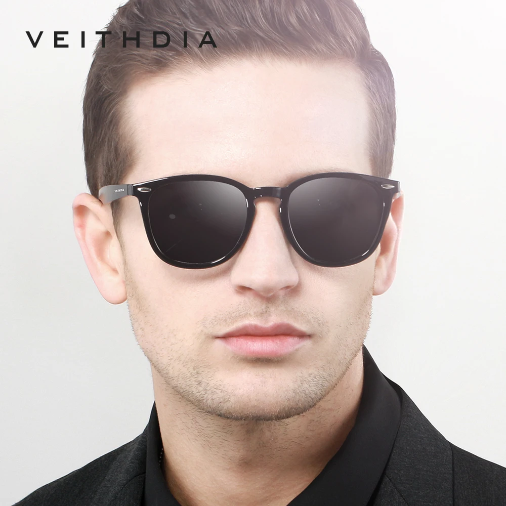 VEITHDIA Sunglasses Unisex Aluminum+TR90 Men\'s Photochromic Mirror Sun Glasses Eyewear Accessories Fashion For Men Women 6116