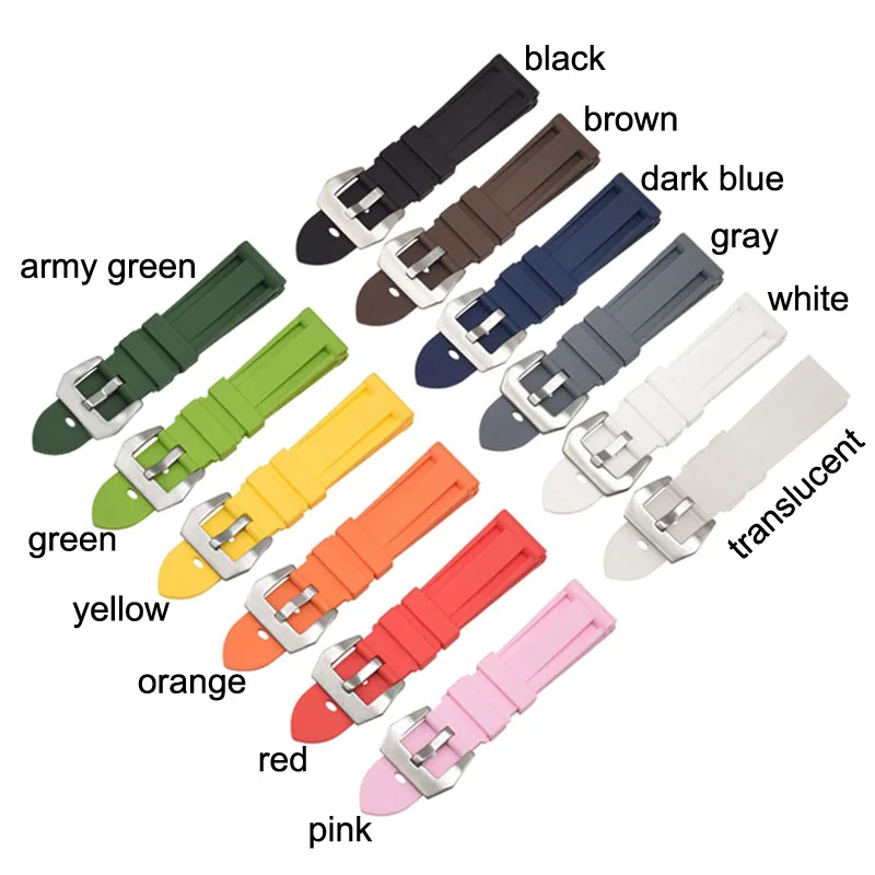 20mm 22mm 24 26mm Camouflage Watch Band Silicone Soft Replacement Watch Strap Sports Rubber Watchbands Camo Wrist Bracelet Belt