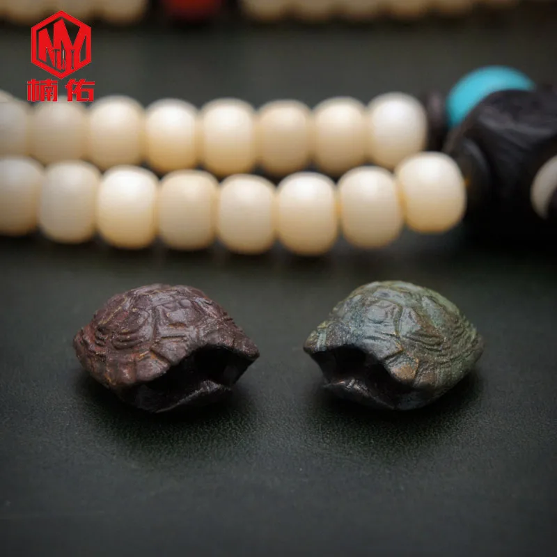 1PC EDC Copper Paracord Beads Retro Bronze Turtle Shell Umbrella Rope Cord Lanyard Pendants Knife Beads Knife Accessories