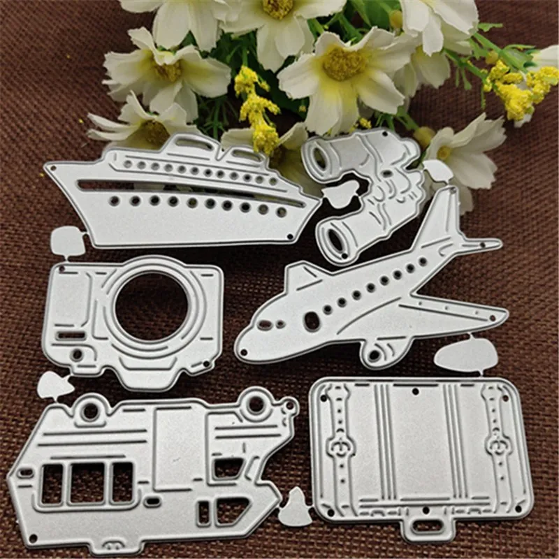 Travel set Metal Cutting Dies Stencils Scrapbooking Decorative Embossing Folder Carbon Steel Paper Card DIY Die Cuts