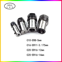 ER8 ER11 ER16 ER20 motor shaft tool holder c10 c16 c20 c25 er8a er11a er16a er16m er20a er20m 3.175mm 4mm 5mm 12mm 14mm 18mm rod