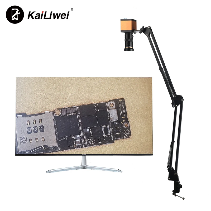 

Digital Video Microscope Camera Cantilever Universal Bracket Table Stand Focal-Length Zoom C Mount Lens For Projection