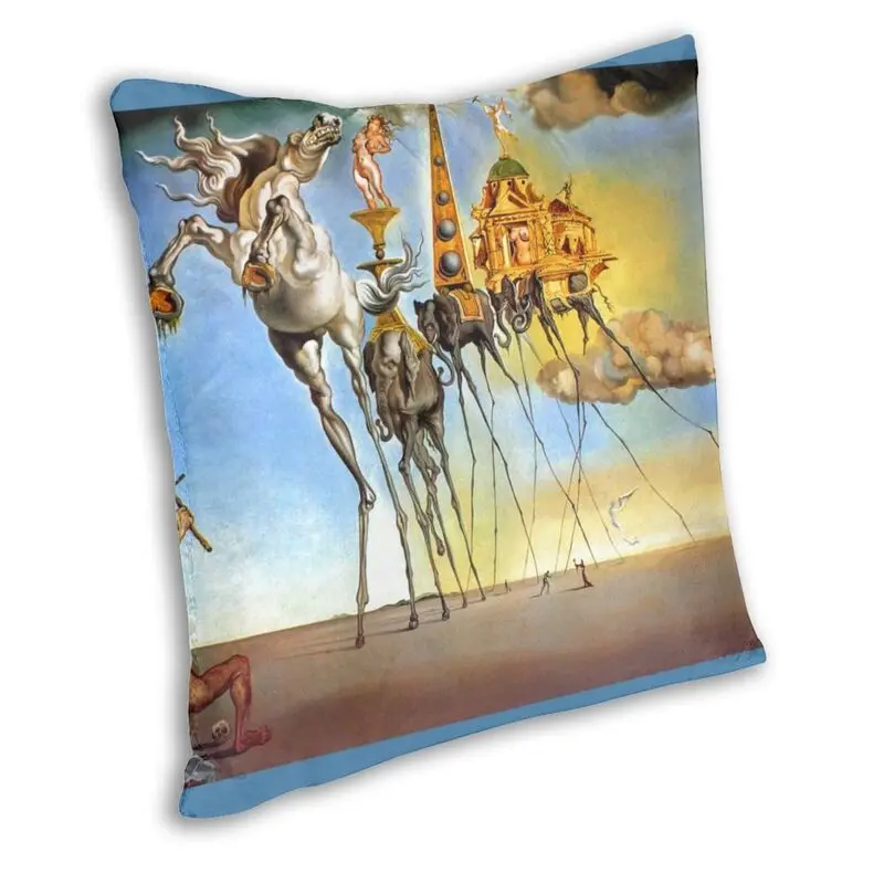 Custom Salvador Dali Surrealism Art Pillow Case Home Decorative Printing The Temptation of St. Anthony Cushion Cover for Car