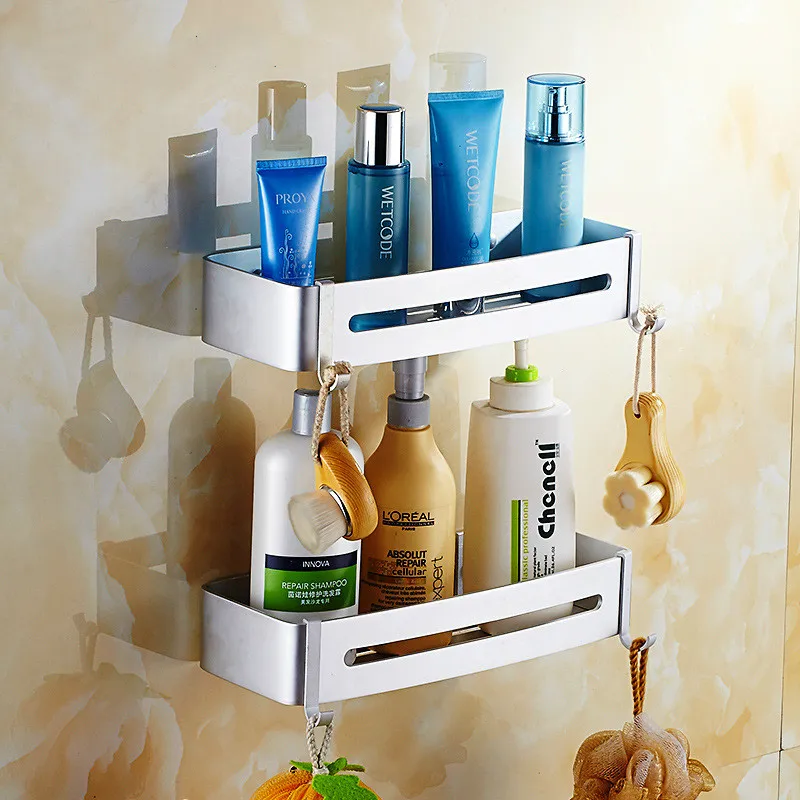 

Punch-Free Bathroom Triangle Basket Storage Rack Alumimum Fan-Shaped Aluminum Corner Rack Bathroom Bathroom Storage