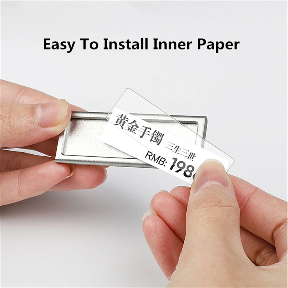6cm X 2cm Metal Mini Sign Display Holder Price Card Tag Label Counter Top Ticket Paper Holder Stand