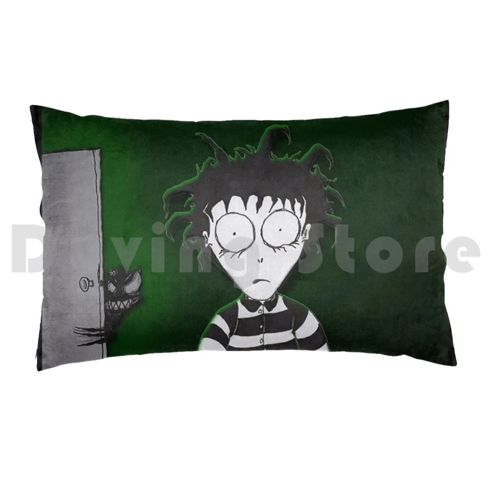 Don' ; T Panic! It' ; S Fine. You' ; Re Fine. Pillow Case Printed 35x50 Dont Panic Gothic Midnight