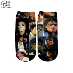 PLstar Cosmos Drop shipping Michael Jackson fashion 3DPrint Women/men/boy/girl Harajuku Colorful casual Short Ankle Socks Style2