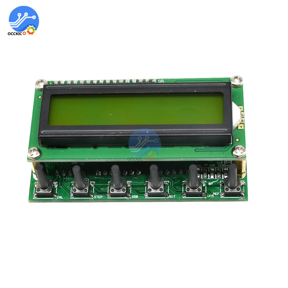 AD9850 6 Frequency Bands 0~55MHz DDS Signal Generator Digital HAM Radio RIT VFO SSB Frequency Cape Tester with Yellow screen