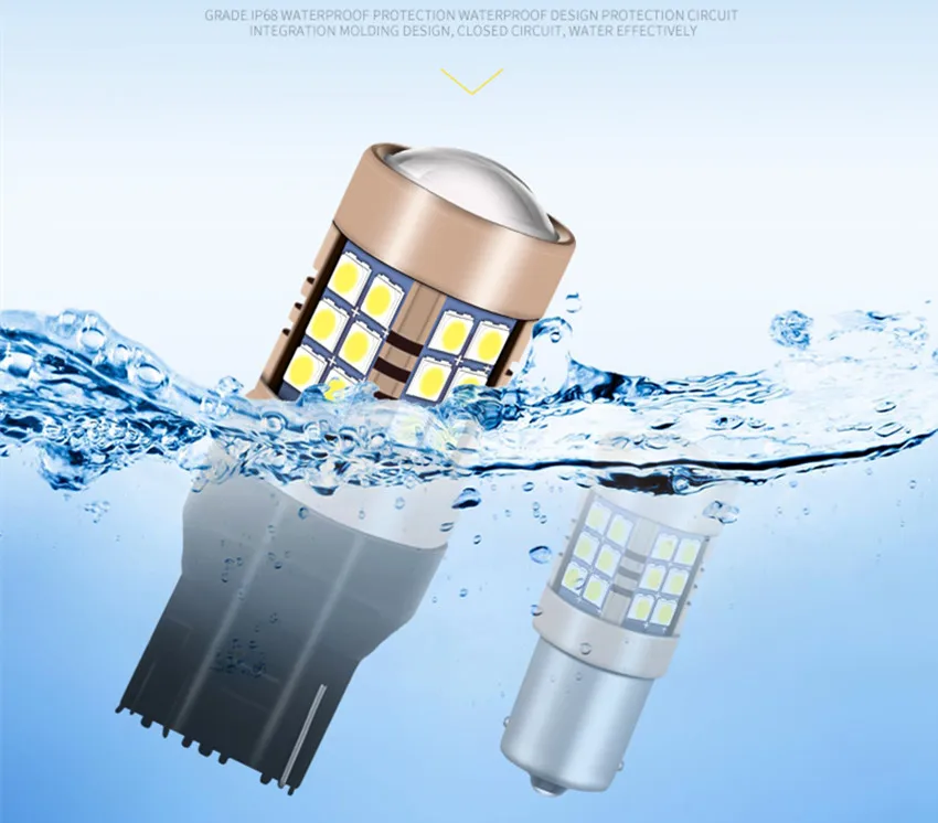 مصباح خلفي led معدل ، لمبة سيارة فائقة السطوع ، ضوء خلفي مساعد عين النسر ، T15 T20 1156 ، 2 قطعة