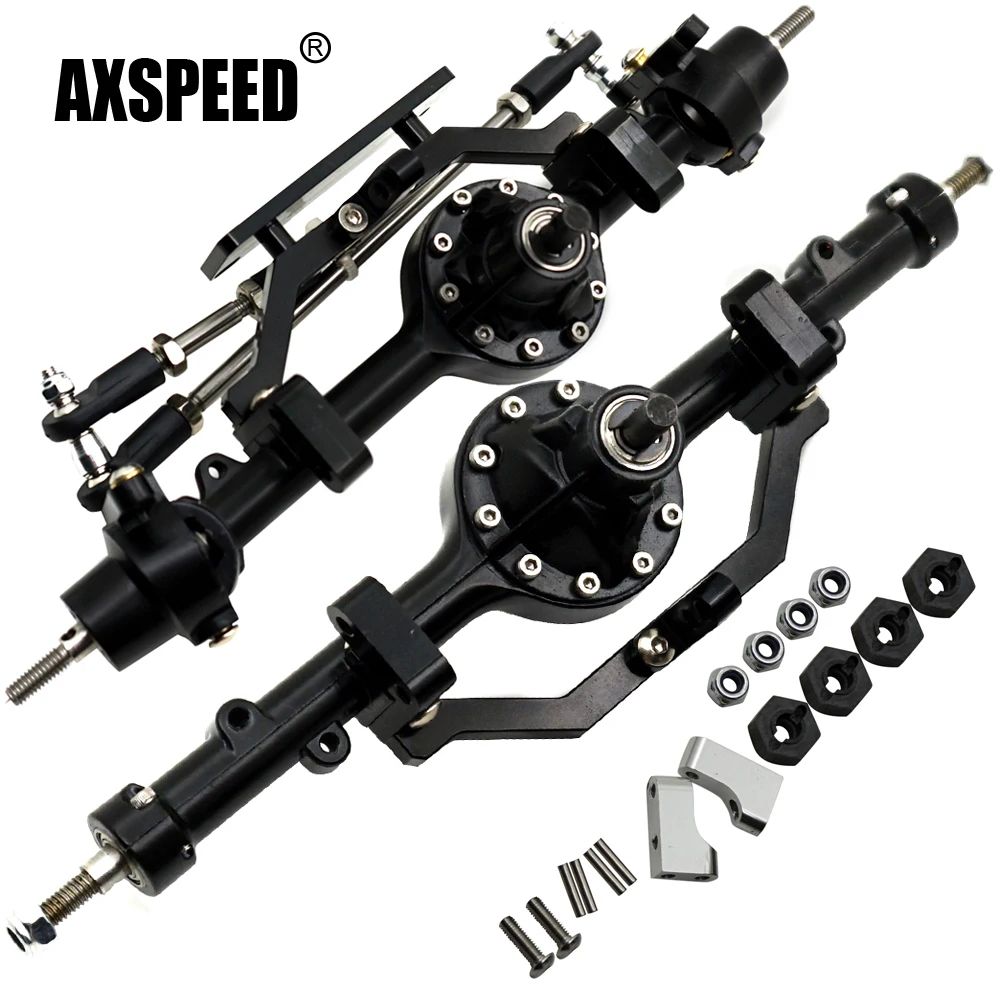 AXSPEED Black ARB Edition Alloy Front & Rear Axle for D90 1/10 RC Crawler Car Truck  Upgrade Parts