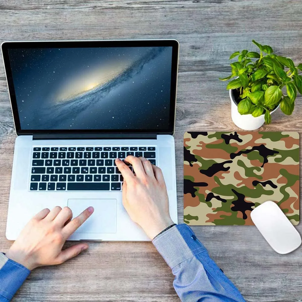 

1Pc Gaming Mouse Pad Camouflage Pattern Mouse-pad Durable Computer Mousepad Waterproof PU Leather Gaming Desktop PC Mouse Mat