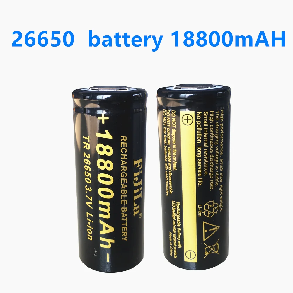 

2021 100% New Battery 26650 3.7V 18800mA Rechargeable Battery 50A Lithium Battery Suitable for Power Tools