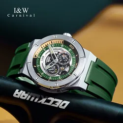 IW Skeleton Automatic Watch Japan MIYOTA Movement Mechanical Watches for Men Sapphire Luminous 50m Waterproof Relogios Masculino