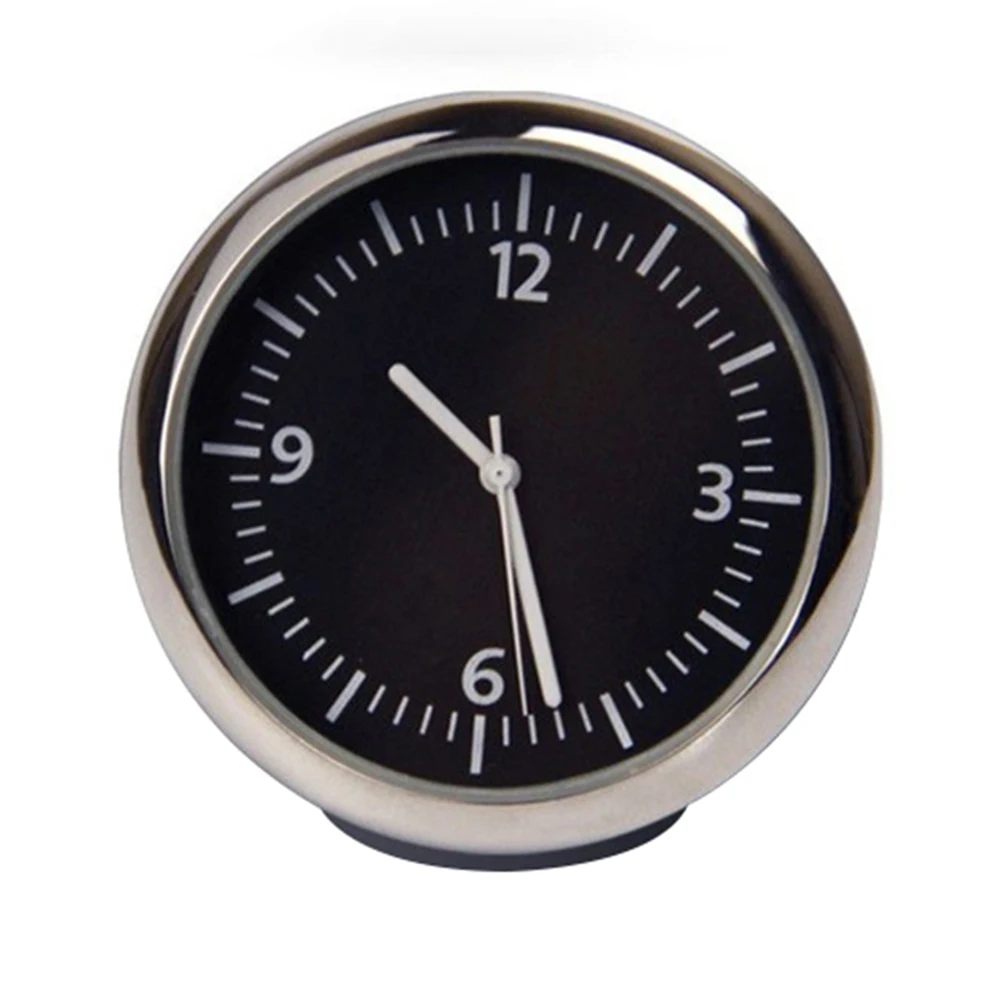 Car Interior Mini Quartz Watch Clock Hygrometer Thermometer Dashboard Ornament