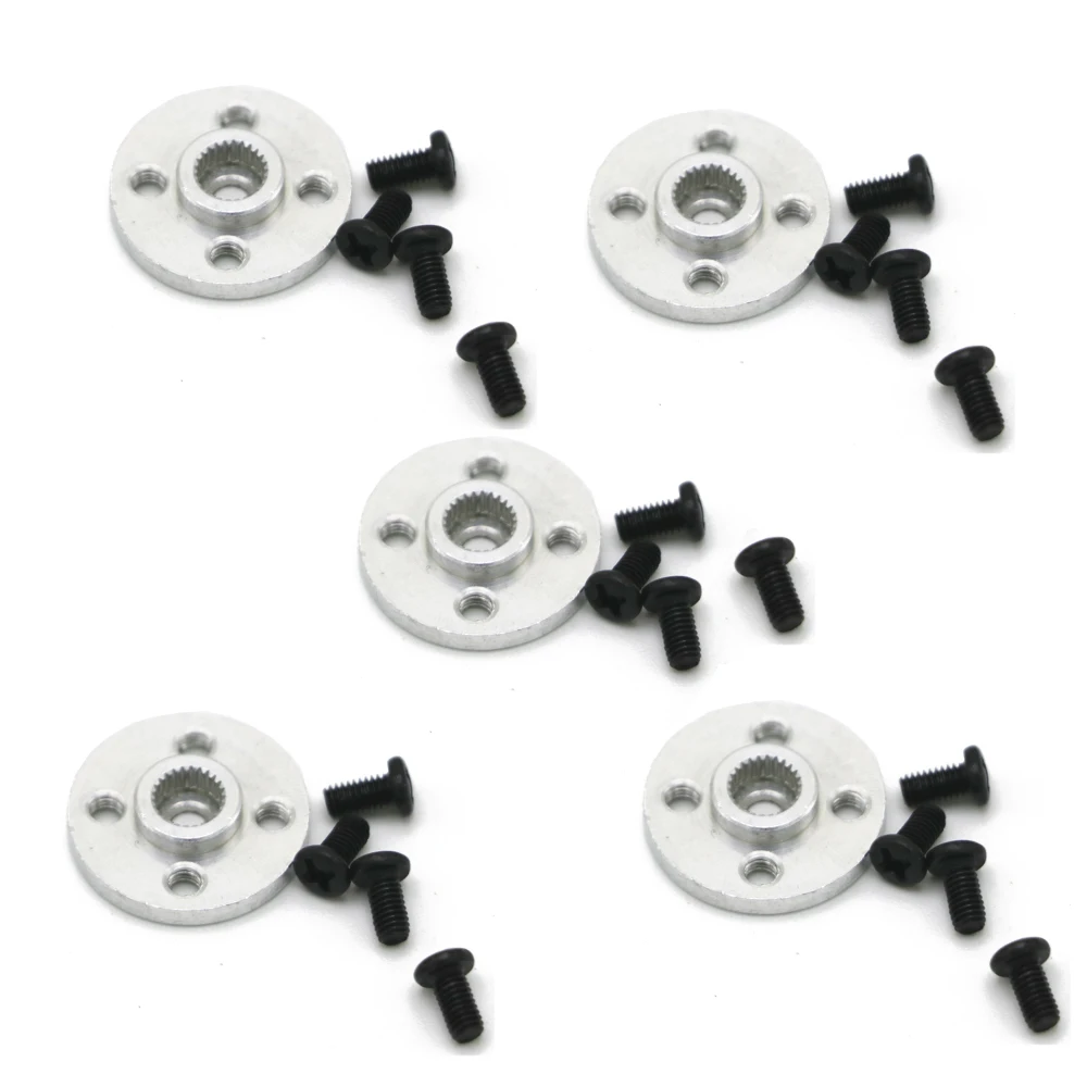 5PCS/10PCS Aluminum Metal 25T Servo Arm Round type Disc Matal Horns For MG995 MG996R MG945 MG995 MG946 Rc Servos ACE Robot Car