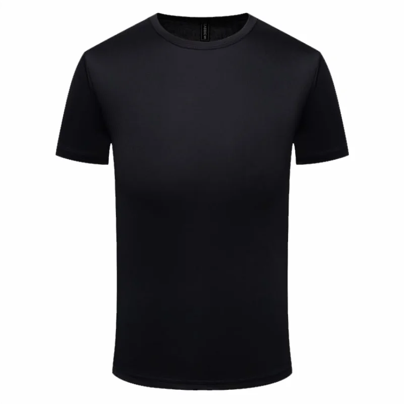 10 Colors Quick Dry Round Neck T-shirt Custom Printed Embroidered Logo Sports Fitness Short Sleeve Top Running Shirt 4xl