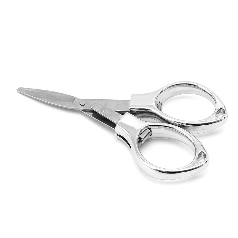 สแตนเลสพับกรรไกร Keychain Scissor ตกปลา Cutter แคมป์