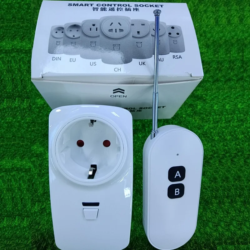 433MHZ AC 110V 220V 260V  RF Wireless Remote Control Switch Socket  Power  EU  Electrical Outlet Switch 1000m Transmitter